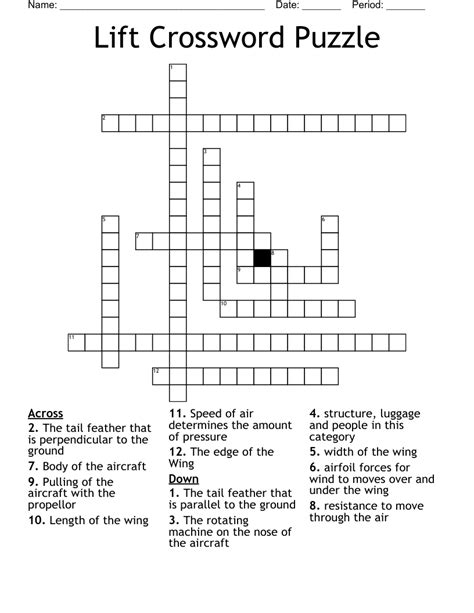 lift crossword